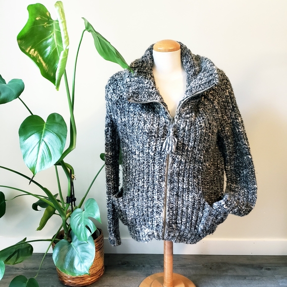 Aritzia Sweaters - WILFRED FREE | Aritzia Chunk Wool Zip Up Cardigan